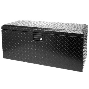 Black aluminium truck tool chest, ATB-019